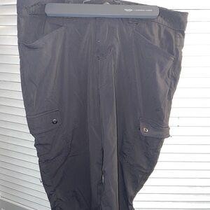 Eddie Bauer Black Cargo Pants with Buttoned Flap Pockets